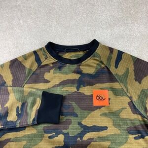 686 Knockout Bonded Pullover Sweatshirt Mens Medium Camo DWR Technical Fleece
